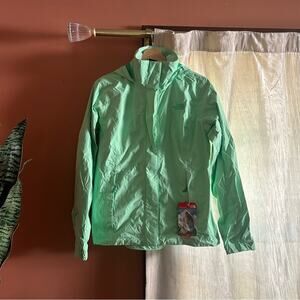 The North Face Resolve Rain Jacket Waterproof Outdoor Full Zip Green NWT Size S